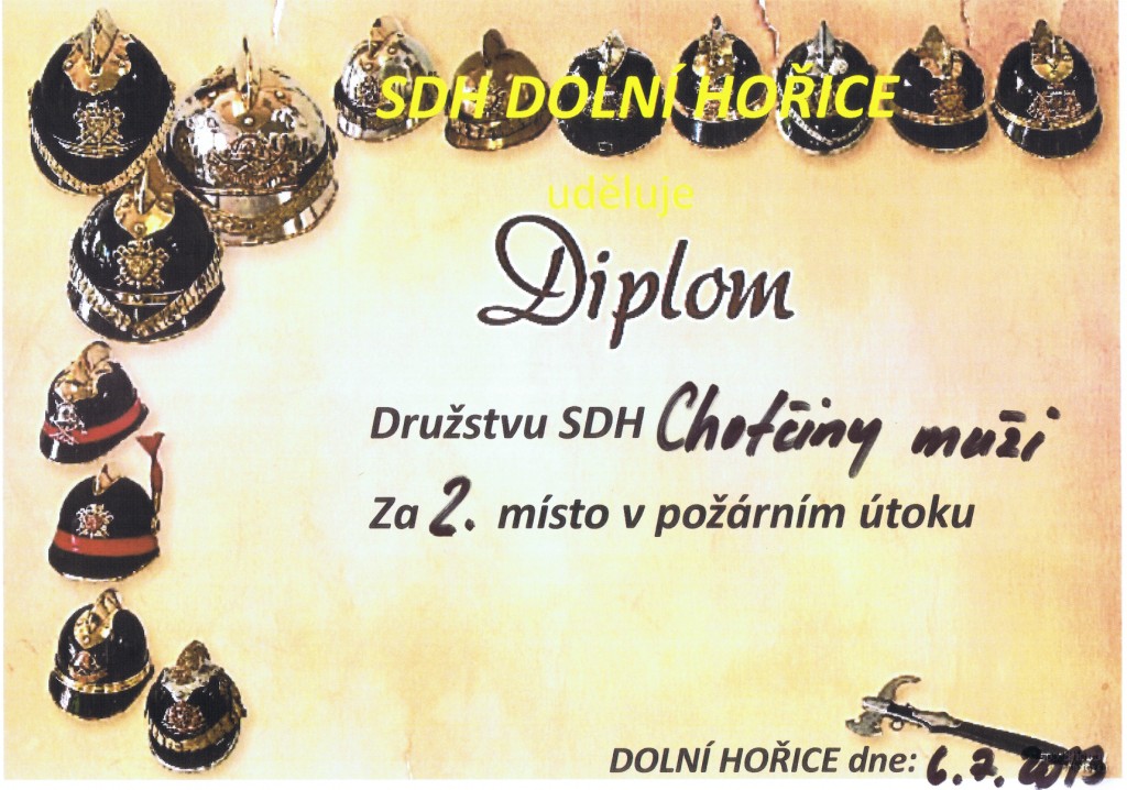 2013 Dolní Hořice (pohár) diplom muži